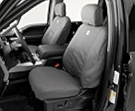 Carhartt SeatSaver Custom Seat Covers | Fits 2016-2023 Toyota Tacoma | 1st Row Bucket Seats, Duck Weave Gravel