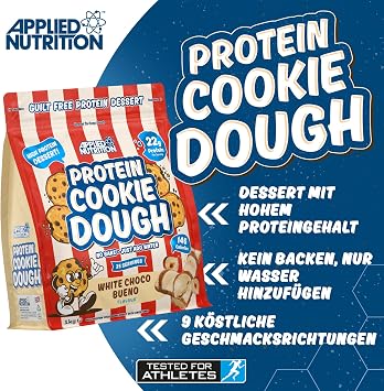 Applied Nutrition Protein Cookie Dough 1kg – High Protein Snack, Over 22g of Protein Per Serving, Ready-to-Eat– Low Calorie, Healthy Treat (1kg – 25 Servings) (Salted Caramel)