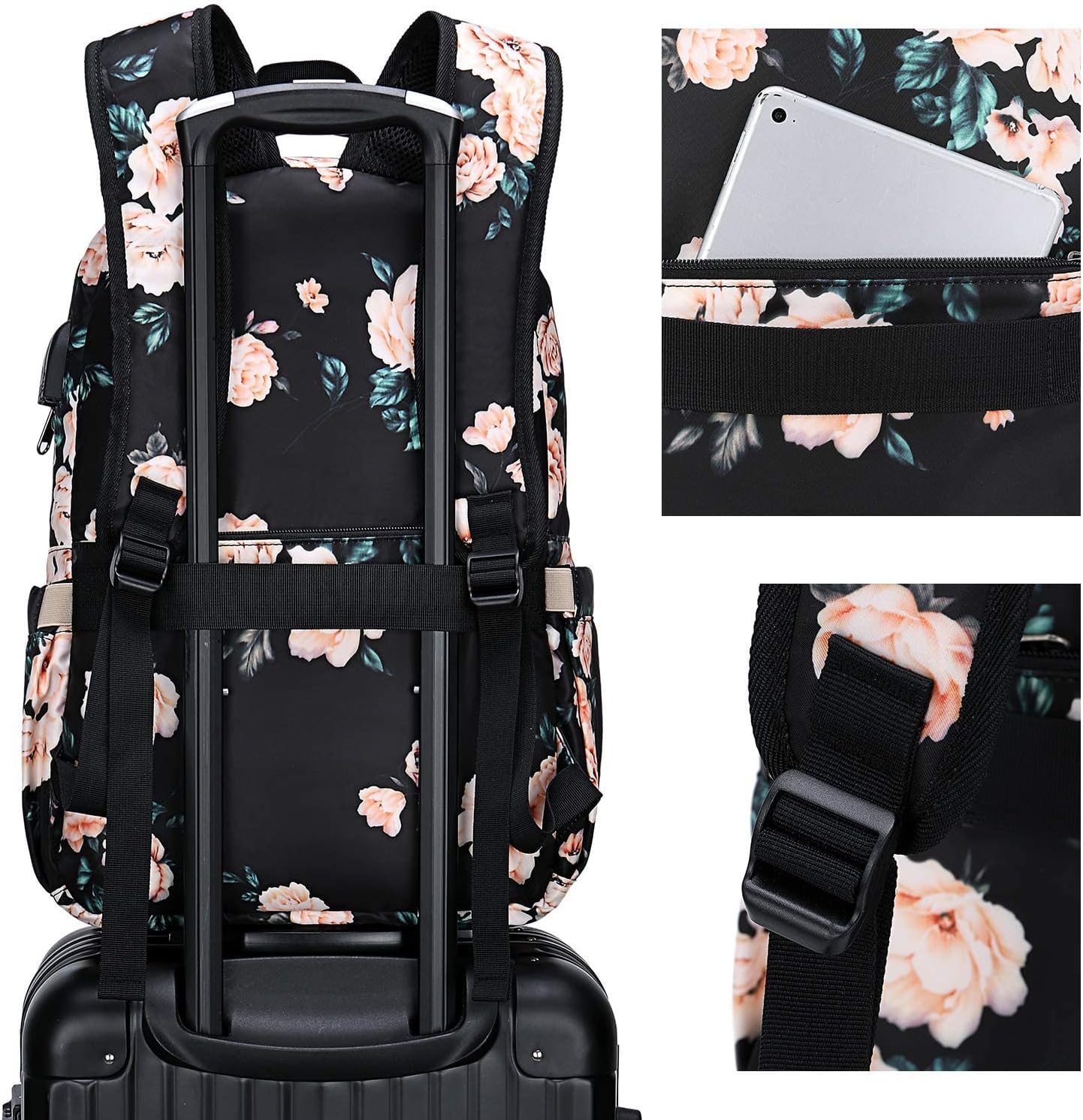 Bluboon Backpack for Women 15.6 Inch Laptop Bookbag College School Backpack Girls Schoolbag Compartment Daypack for Business - Image 9