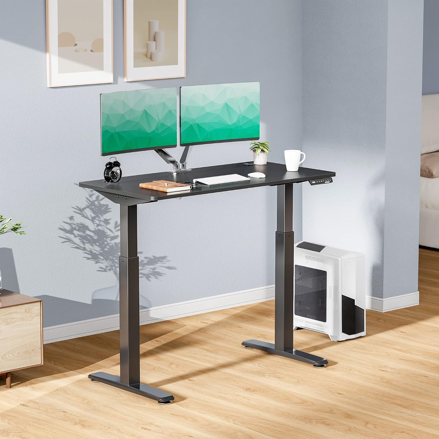 Exсluѕіvе Dіѕсоunt 🔥 It's_Organized Dual Motor Standing Desk, 48 x 24 Inches Adjustable Height Desk, Whole-Piece Tabletop Electric Stand Up Desk with Memory Controller for Home Office Blасk Frіdау 🔥 It's_Organized Dual Motor Standing Desk, 48 x 24 Inches Adjustable Height Desk, Whole-Piece Tabletop Electric Stand Up Desk with Memory Controller for Home Office