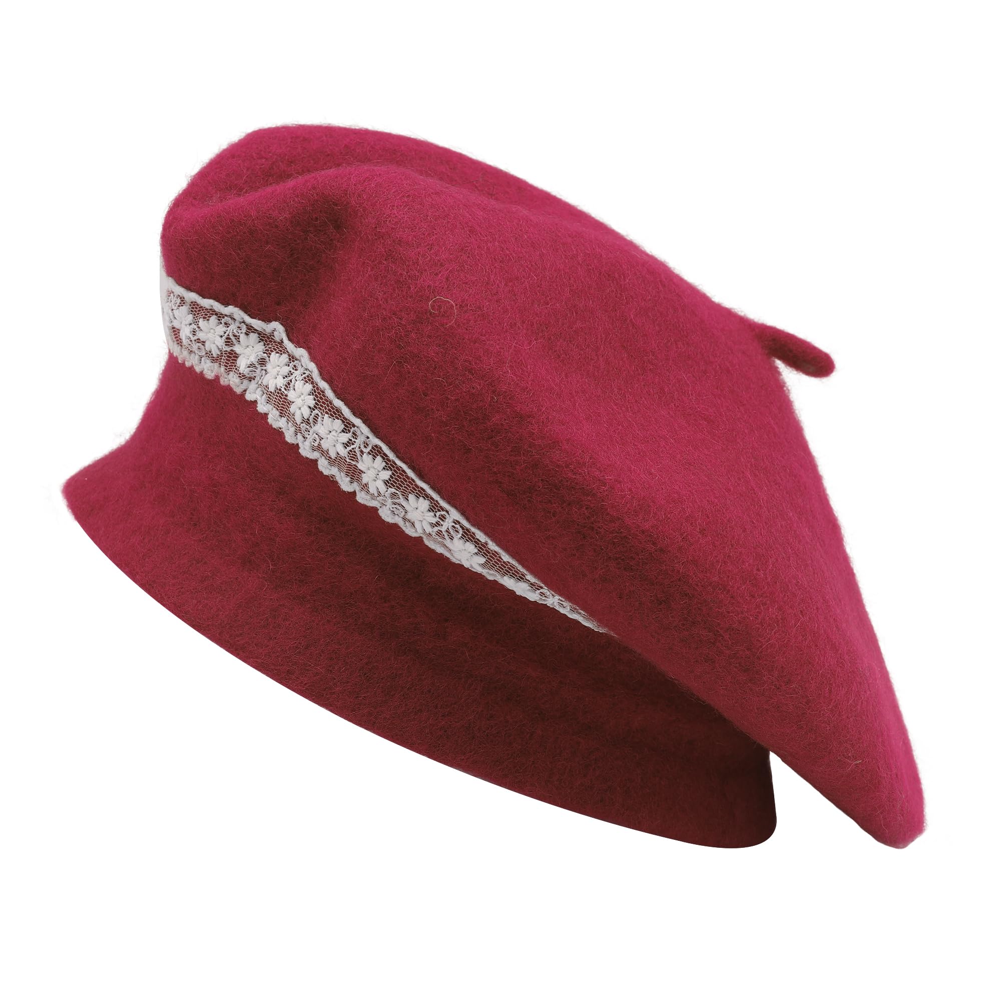 ZLYC Baskenmütze für Damen, französische Wolle, Wintermütze