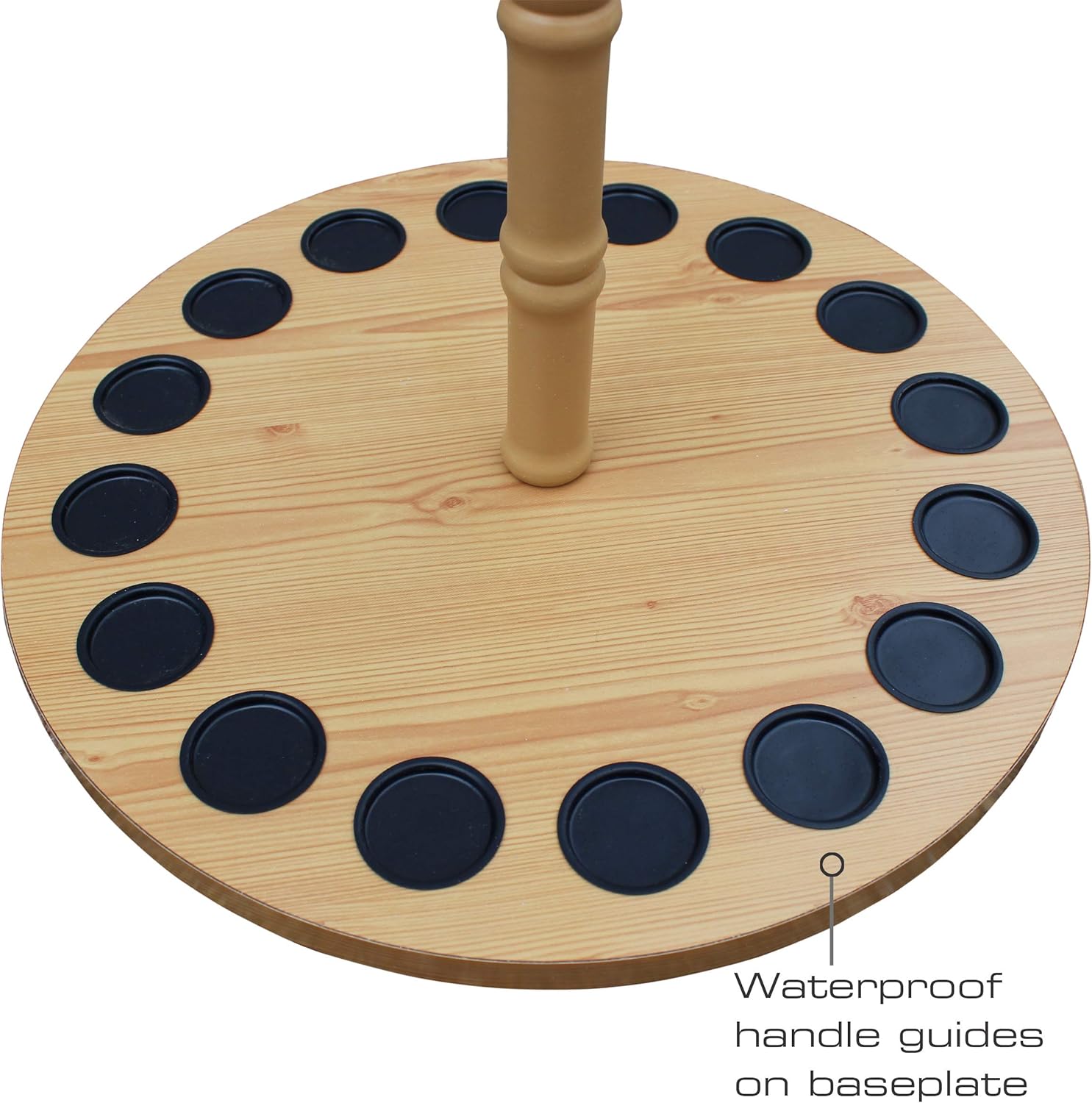 Rush Creek Creations Round 16 Fishing Rod Storage Rack - Features Traditional Handcrafted Wood Post - No Tool Assembly, Wood Grain Laminate : Everything Else