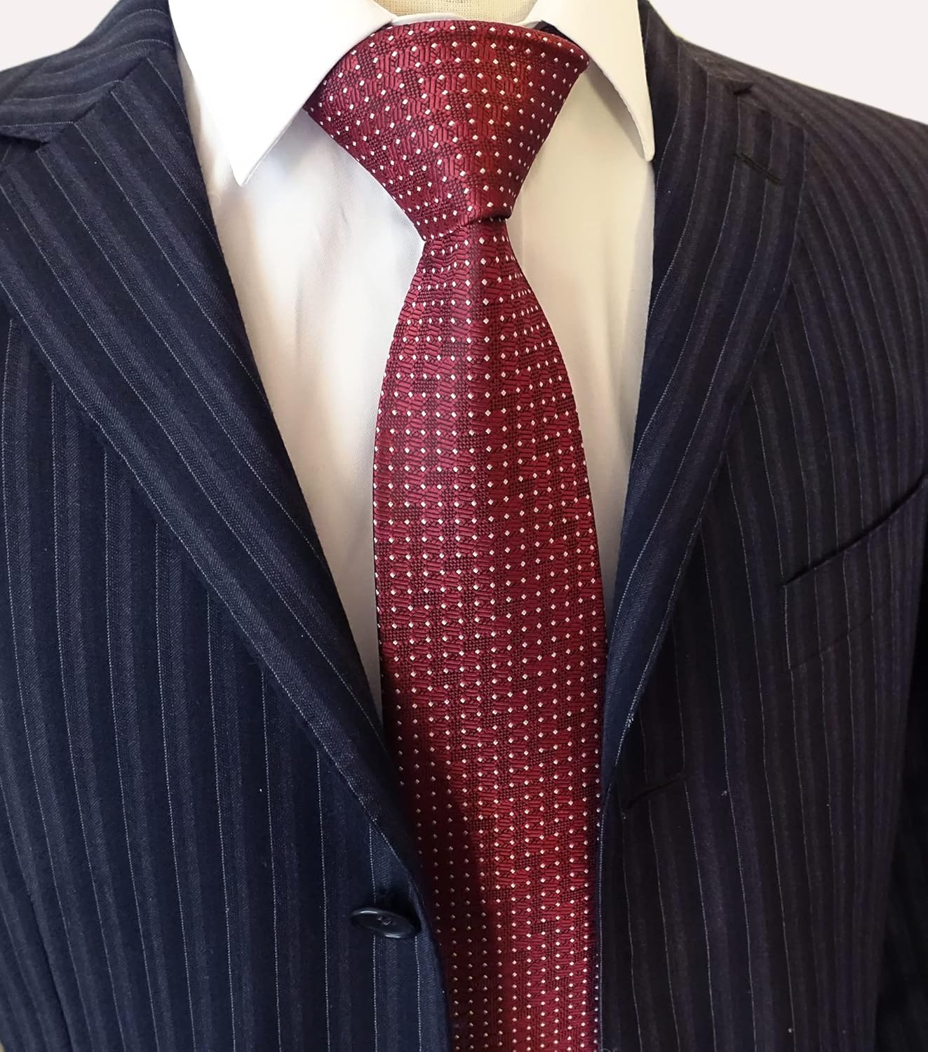 Extra Long Men's Tie Woven Jacquard Necktie