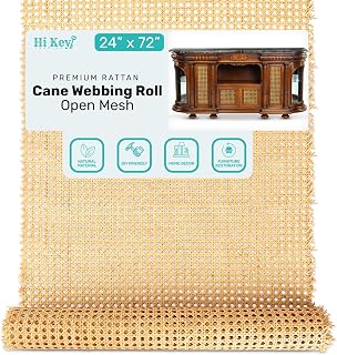 24" Wide Open Mesh Rattan Cane