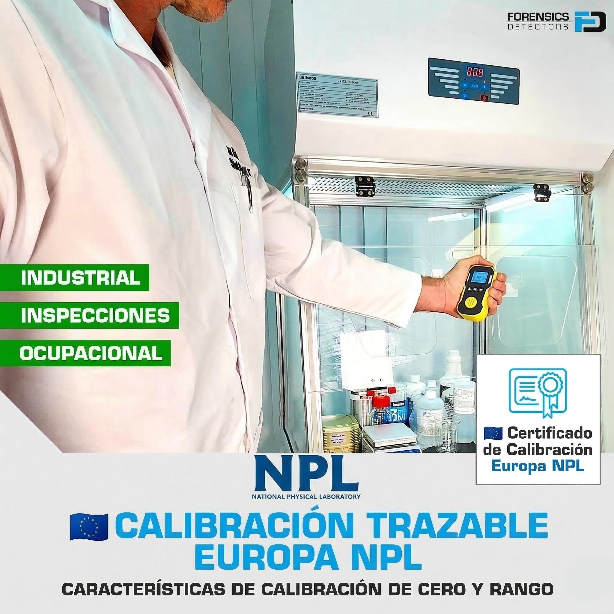 Detector de Gas Estireno (C8H8) | Certificado de Calibración EU | Recarga USB | Alarmas Sonoras, Luminosas y por Vibración | 0–100 ppm C8H8