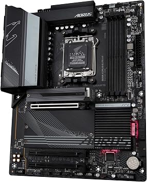 GIGABYTE B650 AORUS Elite AX AMD AM5 ATX Motherboard, Support Ryzen 9000/8000/7000 Series, DDR5, 14+2+1 Power Phase, PCIe 5.0 M.2, USB-C 3.2 Gen 2, WIFI6E, 2.5GbE, EZ-Latch, Q-Flash, RGB Fusion