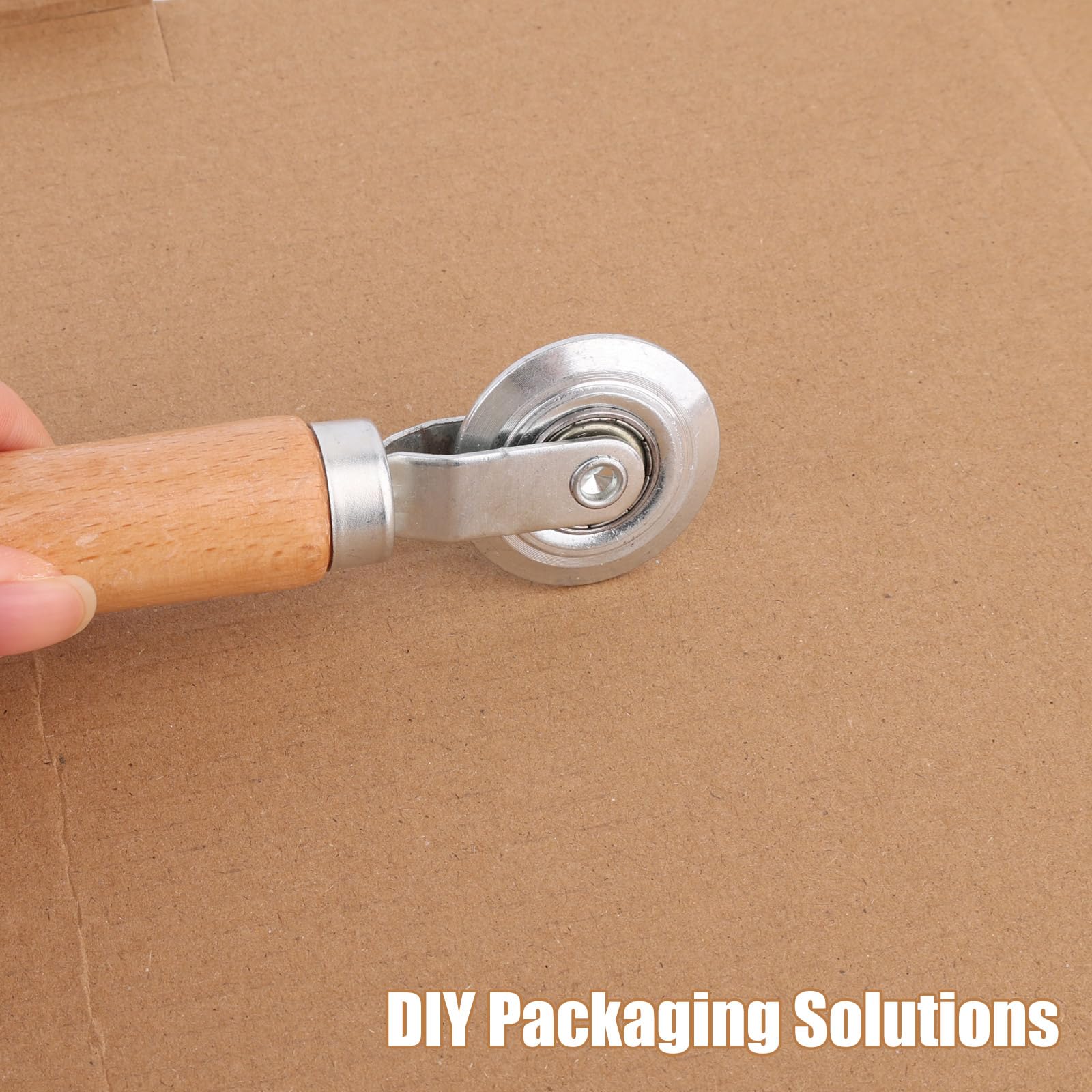 Penitue 3stk Box-Größenanpasser Werkzeug-Set, Rissfrei Karton-Falzwerkzeug mit Durchgezogenem & Gestricheltem Linien-Rillrad Holzgriff für DIY Papierbasteln Geschenkbox-Herstellung Buchbinderei