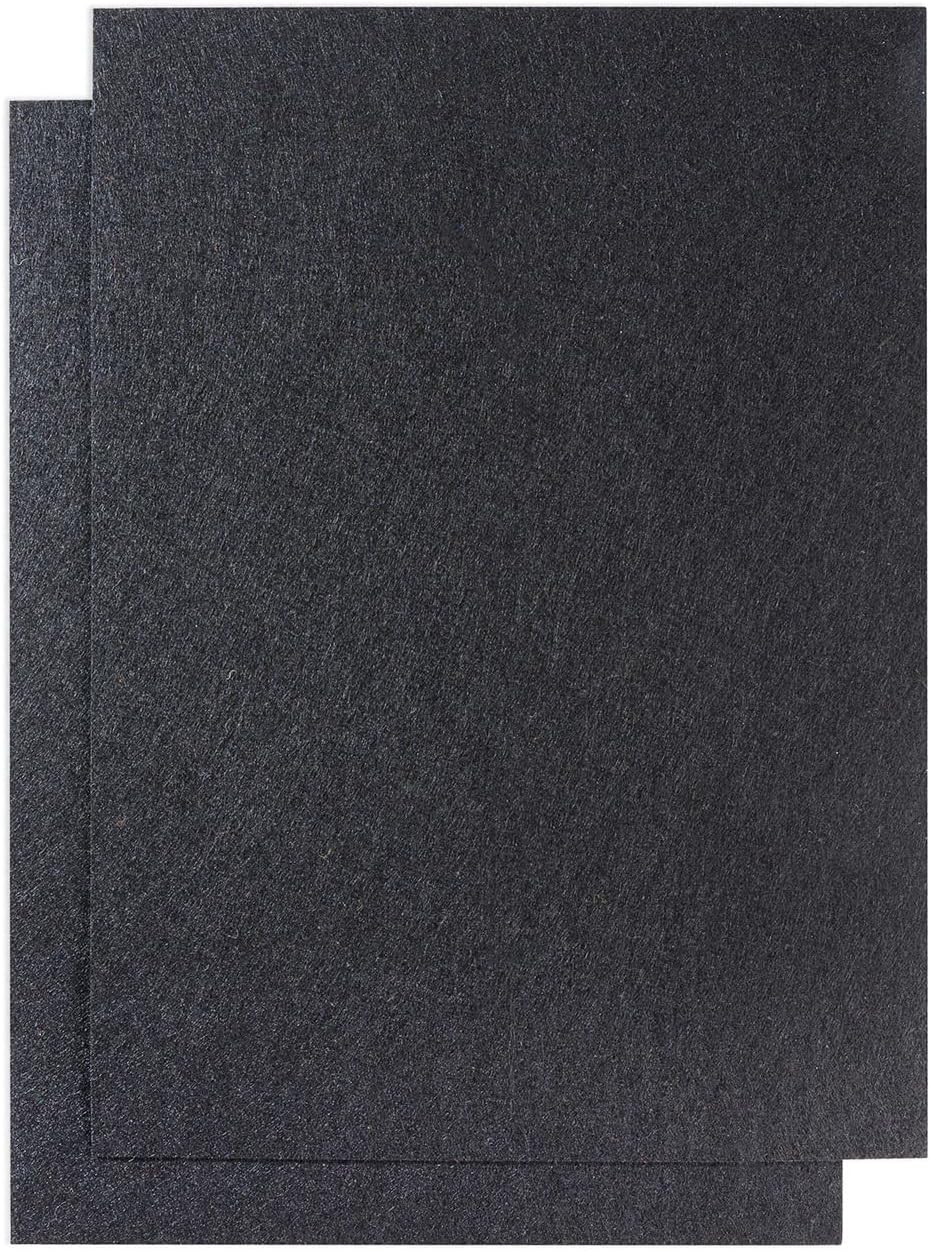 14" x 10" Felt Fabric Sheets for Crafts, 1mm Thick, 2pcs Felt Paper for DIY Sewing Craft, Non-Woven Felt Fabric for Sewing Patchwork Material (Charcoal Grey)