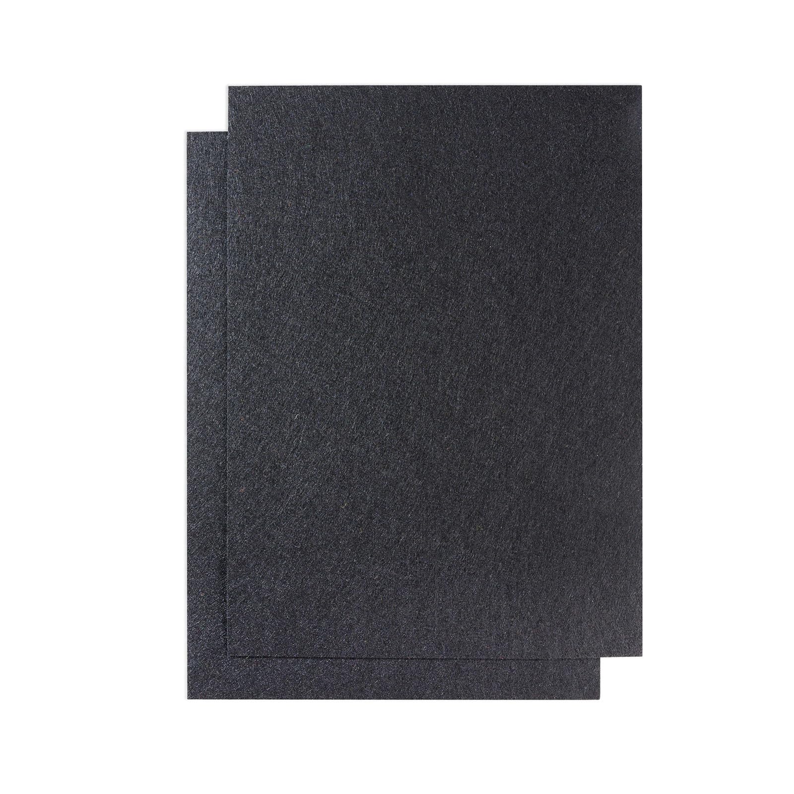 14" x 10" Felt Fabric Sheets for Crafts, 1mm Thick, 2pcs Felt Paper for DIY Sewing Craft, Non-Woven Felt Fabric for Sewing Patchwork Material (Charcoal Grey)