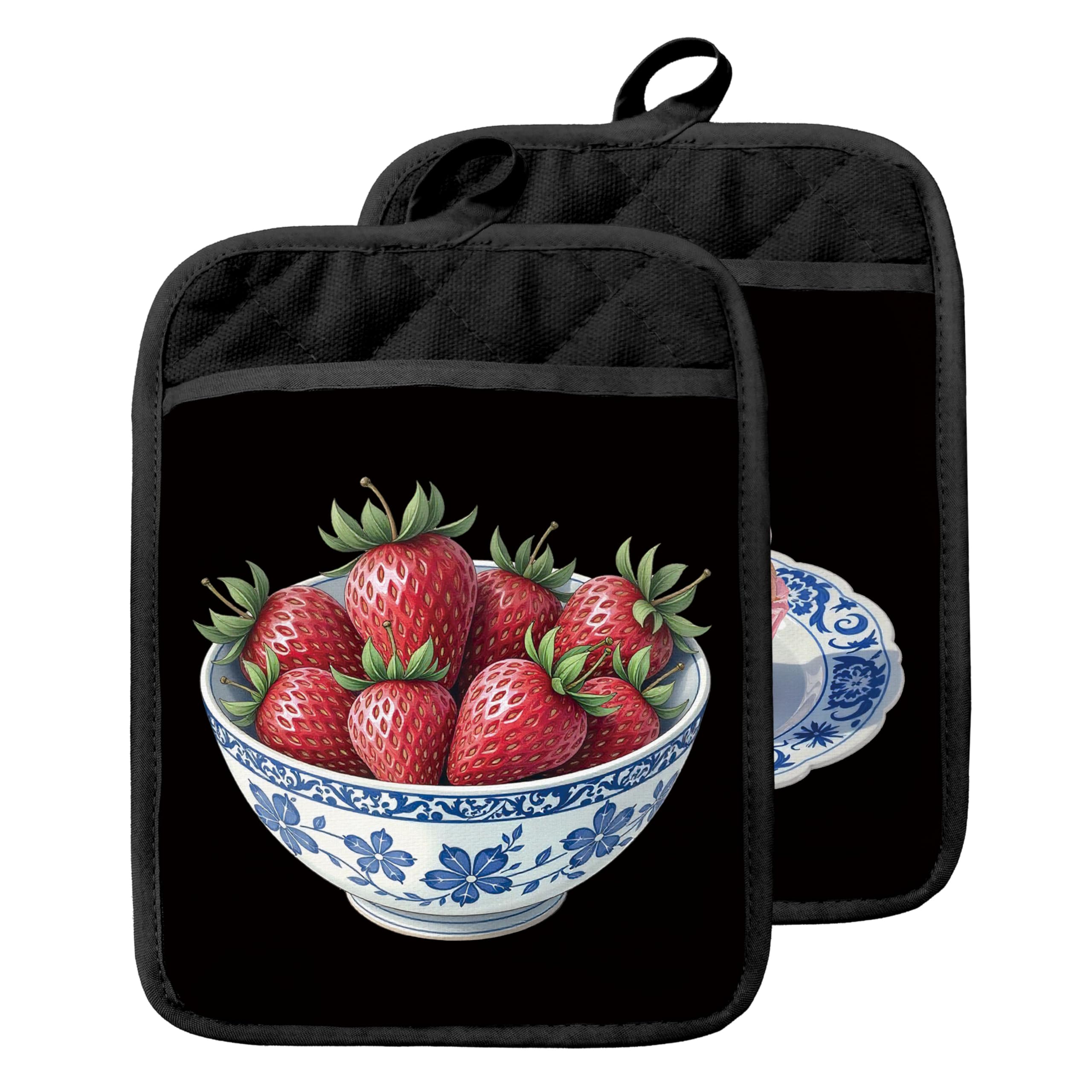 Maniques à gâteau aux fraises de cuisine et pâtisserie rouge et blanc