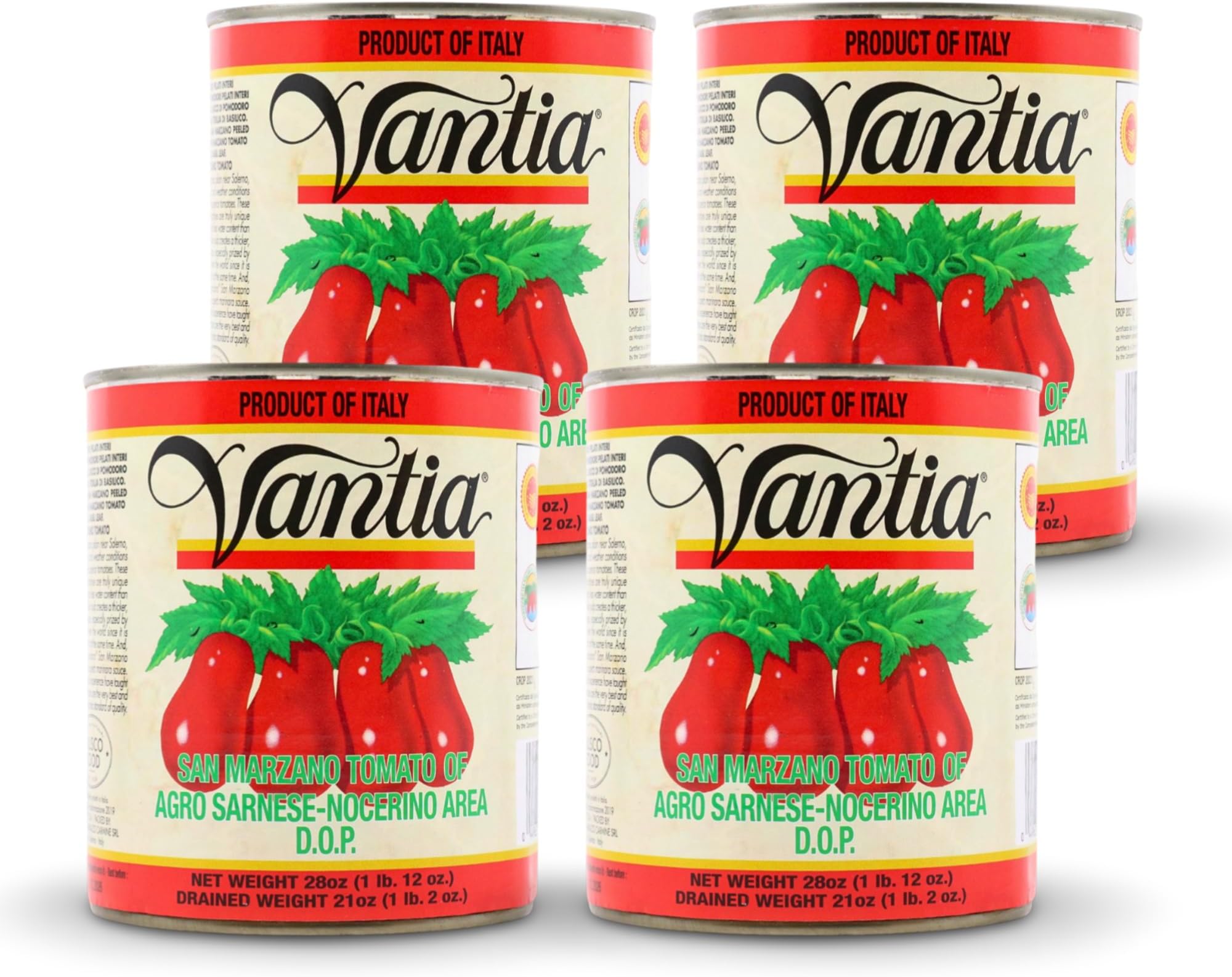 Vantia D.O.P. San Marzano Tomatoes 28 oz - 4 pack