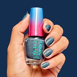 OPI RapiDry All Dry n Mighty | Semi-sheer Dark Blue Shimmer Quick Dry Nail Polish | Vegan, Smudge Proof, Fast Drying