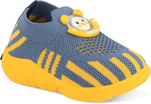 HOOH Baby Walking Shoes with Whistle Sound, Slip-on Knit Breathable Shoes for Baby Boys &amp; Girls Upto 0 Months to 24 Months
