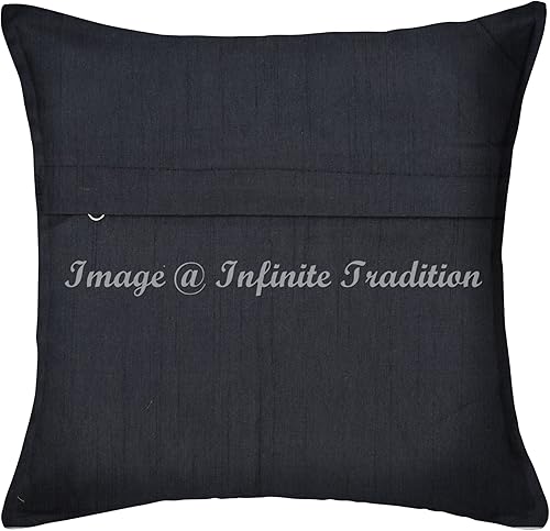 Miniatura 3 de Funda de almohada decorativa de seda de brocado para sofá, 12 x 12 pulgadas, tejido jacquard negro y dorado, decoración del hogar, diseño de pavo