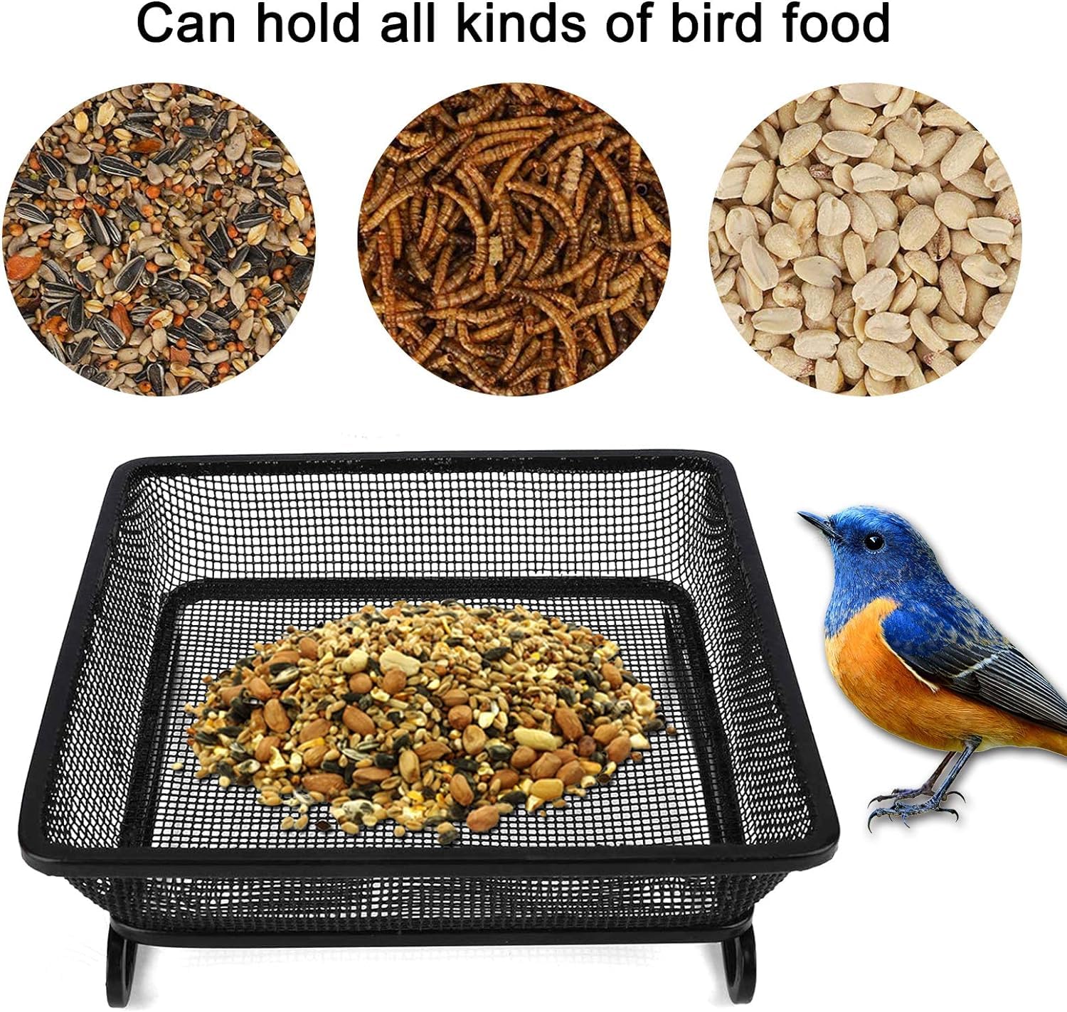 Comedero para pájaros Colgante de Bolas,Bola Colgando Salvaje,comedero para pájaros al Aire Libre,Aves Silvestres para Colgar,comedero para pájaros Colgante a Prueba de Ardillas (A) — view 4