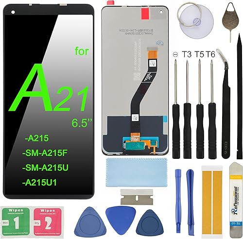 Reemplazo de pantalla LCD para Samsung Galaxy A21 A215 SM-A215U A215U1 A215F 6.5 "Asamblea LCD pantalla táctil digitalizador con herramientas