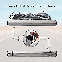 Vista 3 de Parasol para parabrisas de automóvil para perro, diseño de girasoles con diseño de Border Collie, protector solar y reflector de rayos UV, mantiene