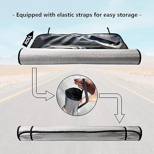 Miniatura 3 de Parasol para parabrisas delantero de automóvil para perro, diseño de gato persa y gato persa para vehículo, reflector de rayos UV, mantiene el