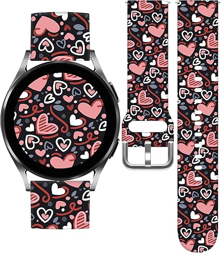 Vista 178 de Correas de reloj navideñas compatibles con Samsung Galaxy Watch de 1.575 pulgadas, 1.732 pulgadas, 0.787 pulgadas, correa de silicona de repuesto