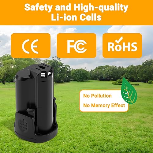 Miniatura 7 de Joiry Paquete de 2 baterías de iones de litio de repuesto de 12 V 3000 mAh con mayor seguridad y mayor tiempo de funcionamiento, compatible con