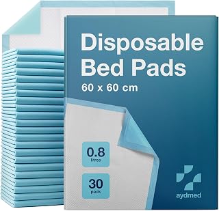 30 x AYDMED Incontinence Bed Pads 60 x 60cm | Medium Disposable Incontinence Pads | Maximum Abs
