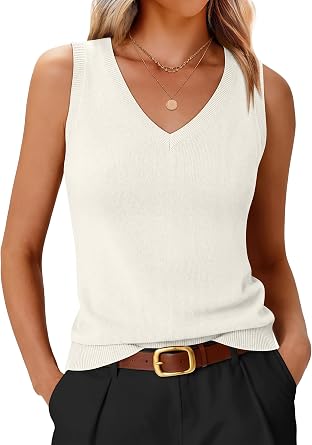 33% off: ANRABESS Womens Wool Blend Tank Tops V Neck Sleeveless Sweater Business Casual Work Knit Shirts …