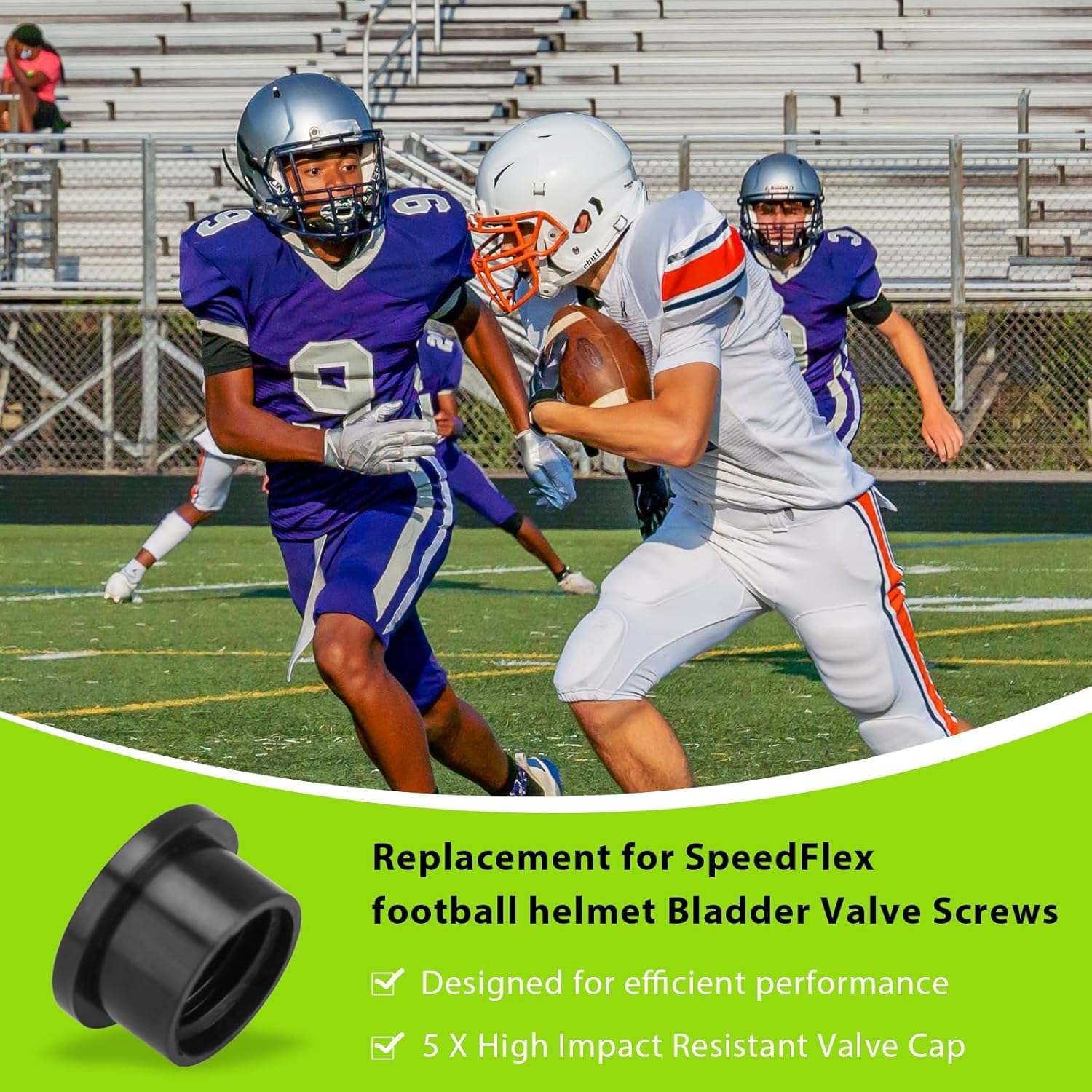 Football Helmet Thumb Screws, Bladder Valve Screws and Quick Release Combo Tool Compatible with Riddell SpeedFlex Chinstrap Thumb Screws, Keep for Youth Football Helmet Chinstrap Stabilization System