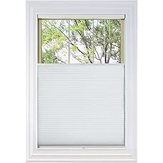 BlindsAvenue Cordless Top Down Bottom Up Cellular Honeycomb Shade, 9/16" Single Cell, Blackout, White, Size: 69" W x 48" H