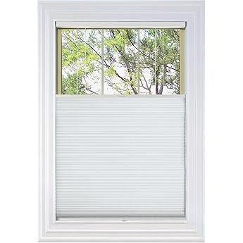 BlindsAvenue Cordless Top Down Bottom Up Cellular Honeycomb Shade, 9/16" Single Cell, Blackout, White, Size: 69" W x 48" H