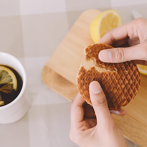 Miniatura 4 de Rip Van Wafels - Stroopwafels pequeños de caramelo holandés y vainilla, bajo en carbohidratos/calorías (0.11 onzas), sin OGM, para dieta cetogénica