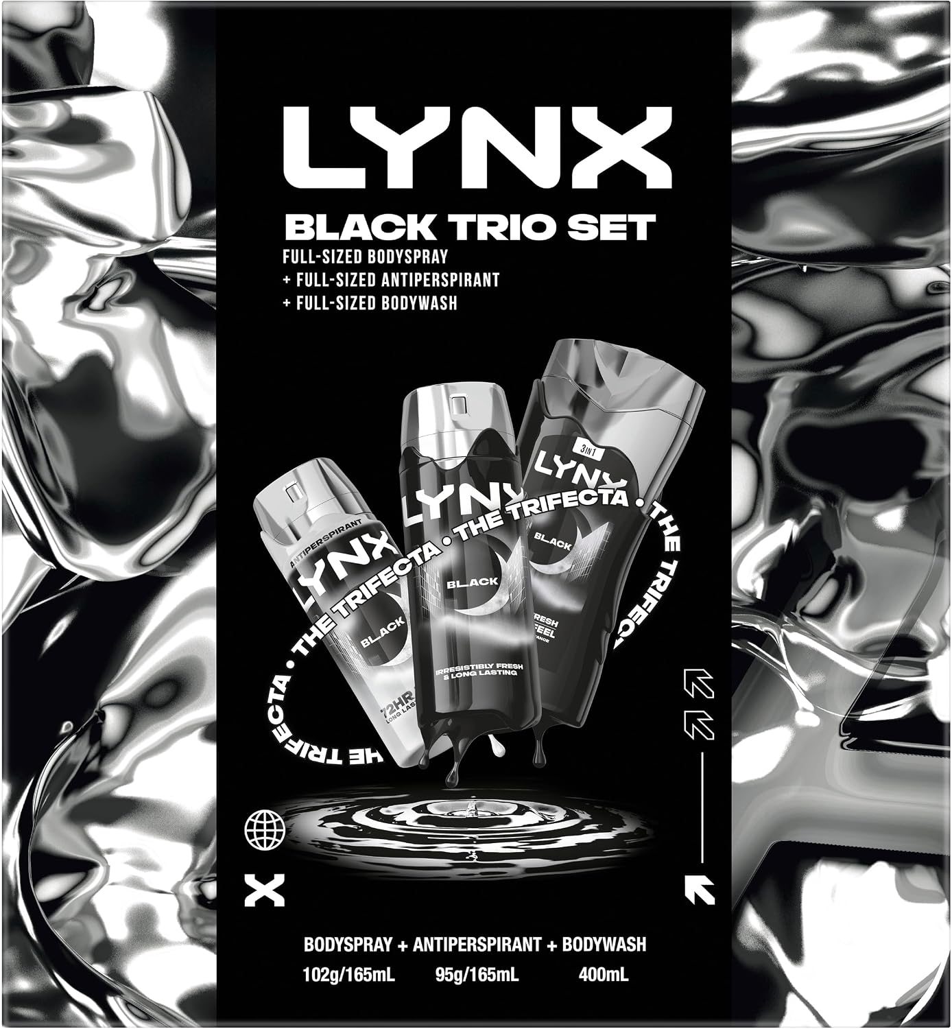 Linx Box Set LYNX Giftset Trio Black R25 730 ML : Amazon.com.au: Beauty