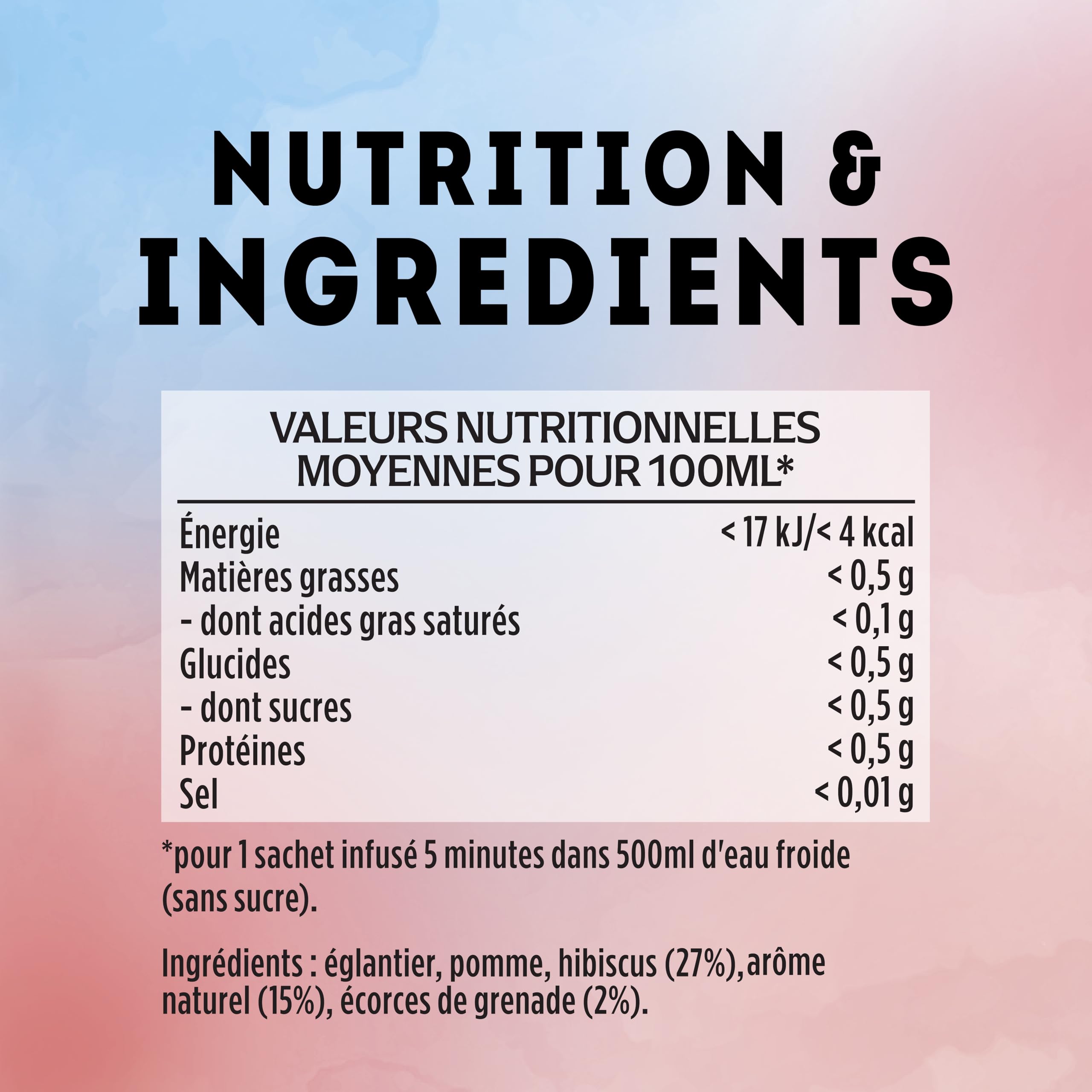 Lipton, Infuse à Froid, Infusion à Froid, Goût Hibiscus Grenade, Idéale pour le Thé Glacé, Ingrédients d'Origine 100% Naturelle, 15x12 Sachets Pyramid, 180 Sachets