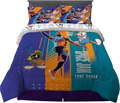 Miniatura 187 de Franco - Juego de ropa de cama coleccionable Nintendo Donkey Kong, 5 piezas, edredón reversible supersuave y juego de sábanas con funda, tamaño Rojo