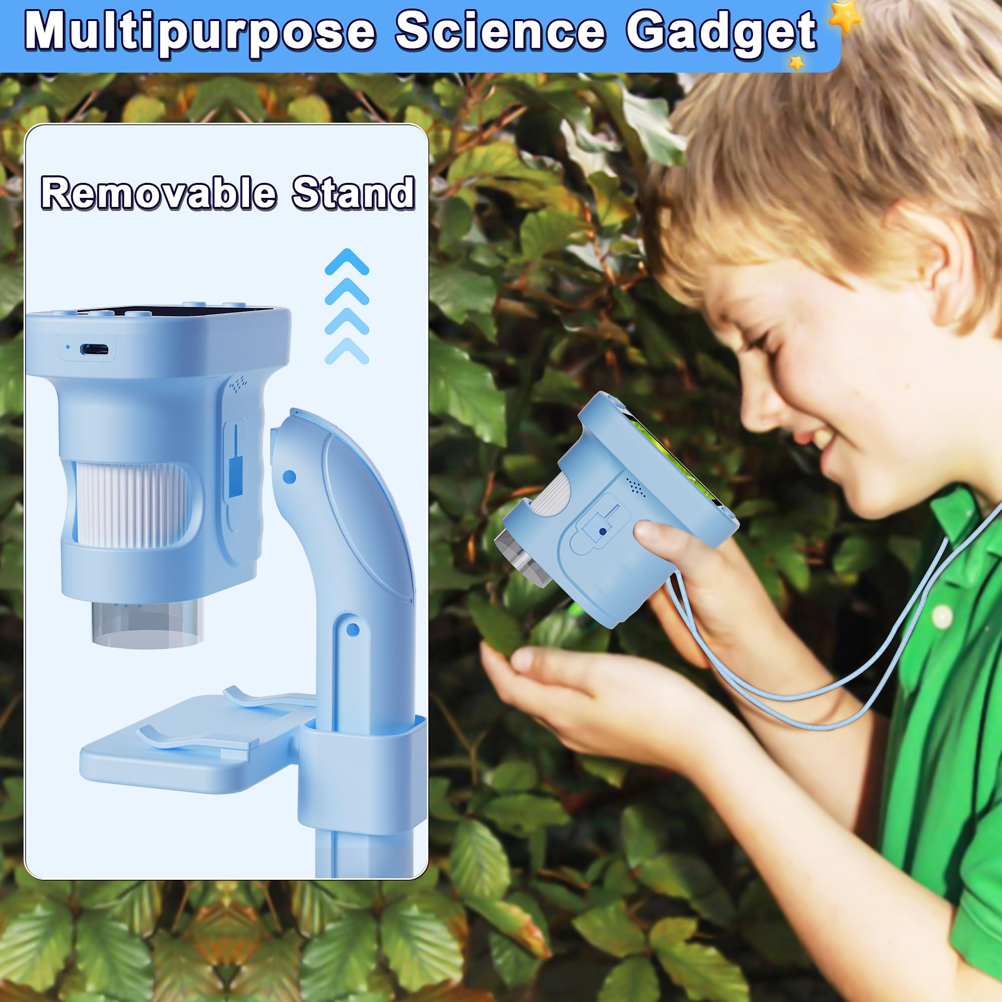 Handheld Digital Microscope For Children With HD Display Kids Handheld ...