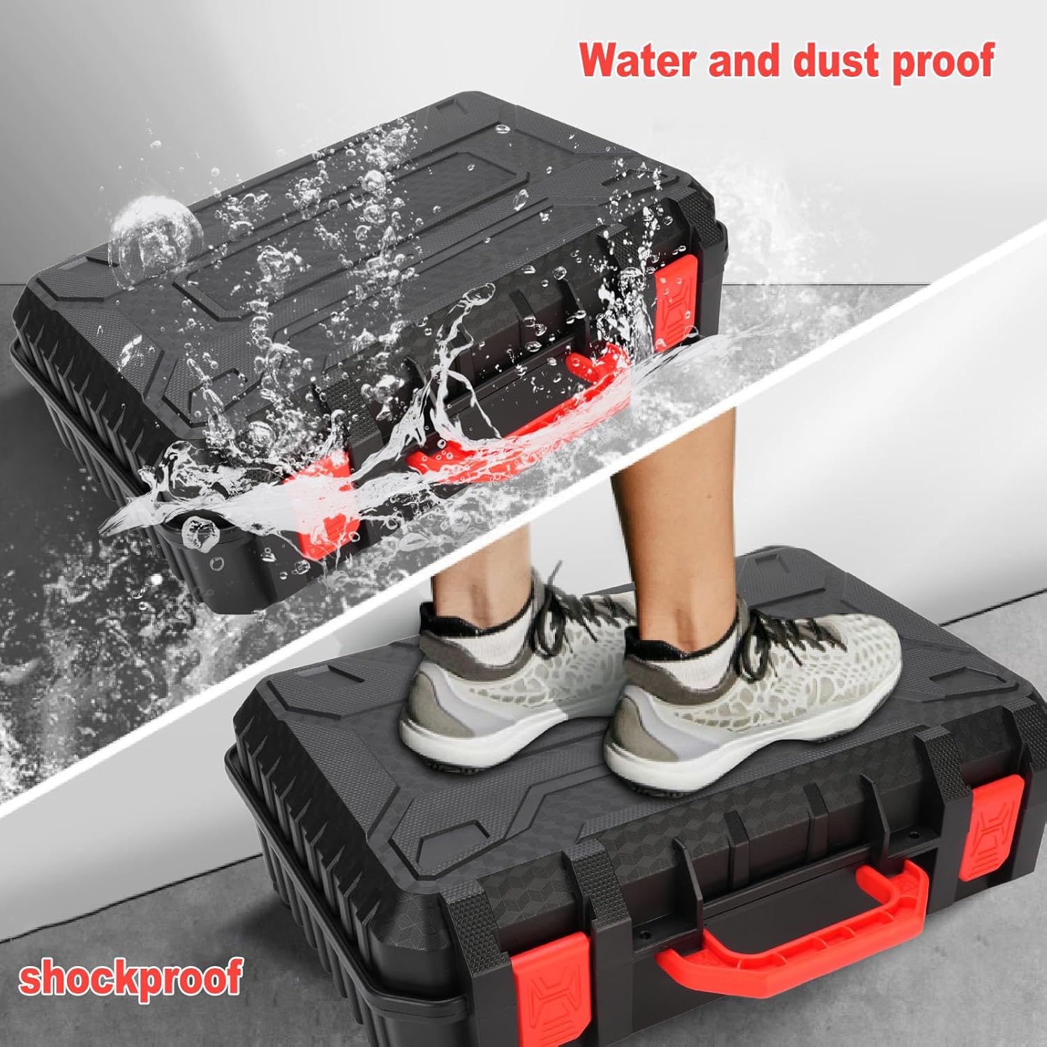 Fabater Mini Case, Waterproofing Hard Case for Mini Dish Kit, Portable Protective Travel Carrying with Precision Cut Foam for and Accessories