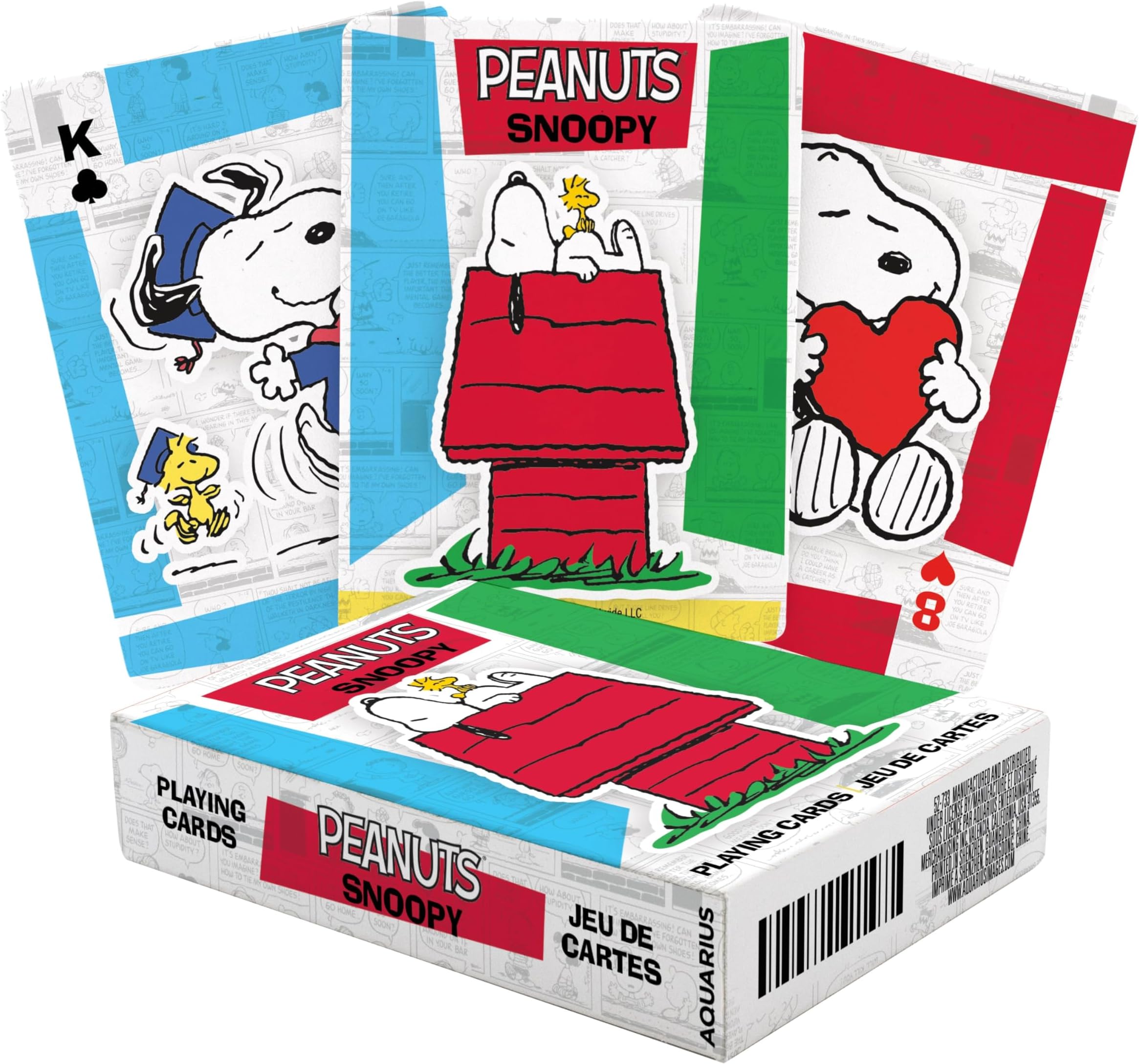 Peanuts Snoopy Playing Cards - Snoopy Themed Deck of Cards for Your Favorite Card Games - Officially Licensed Peanuts Merchandise & Collectibles - Poker Size with Linen Finish