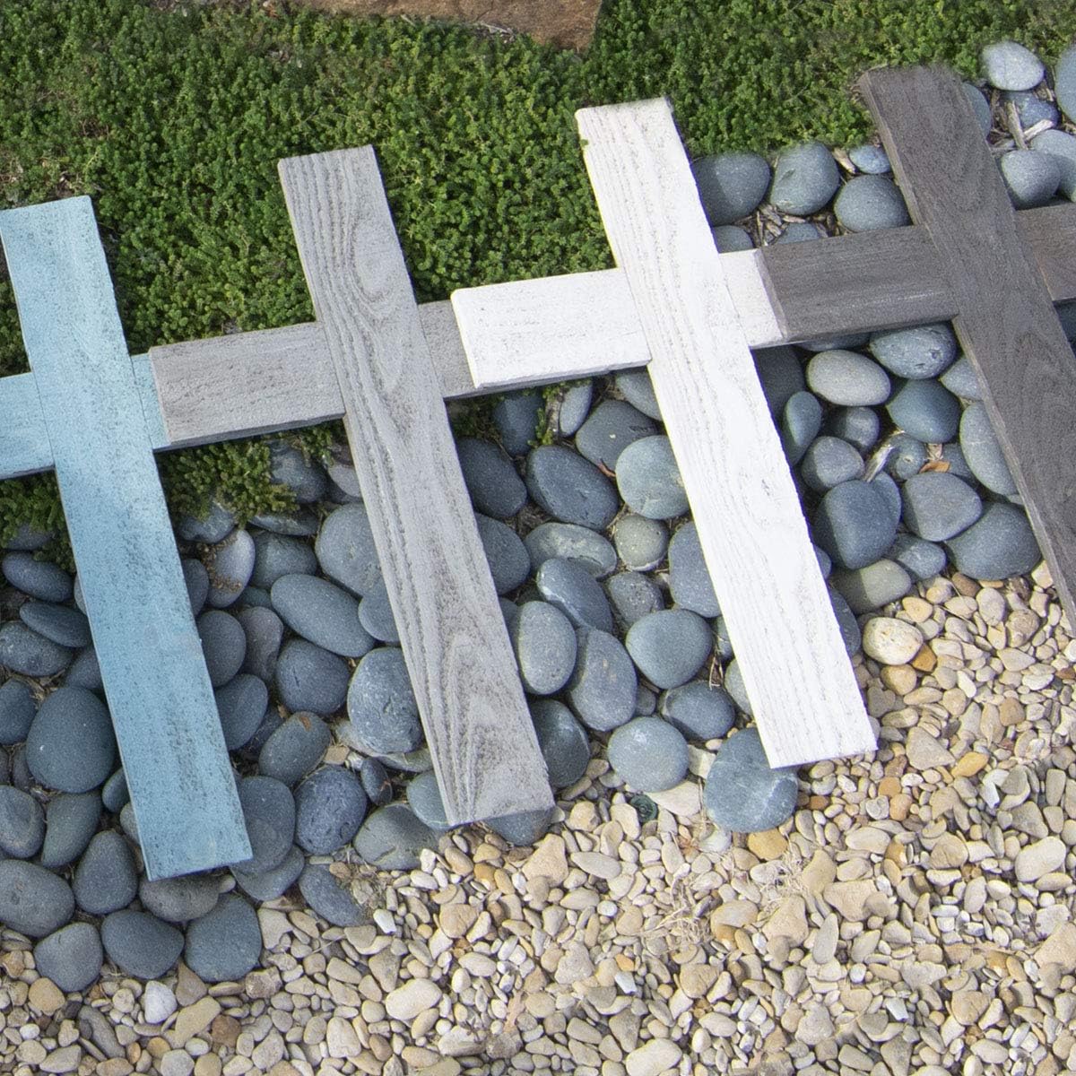 Ekena Millwork DECR020X036X1500CRSRD Vintage Farmhouse Cross, Barnwood Decor Collection, 20"W x 36"H x 1 1/2"D, Salvage Red