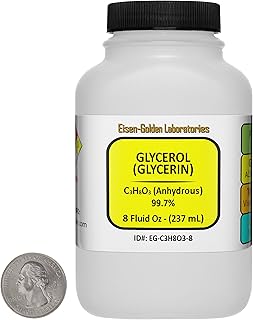 Glycerol [C3H8O3] 99.7% ACS Grade 8 Fluid Oz in a Space-Saver Bottle