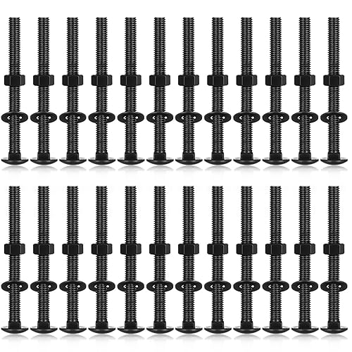Miniatura 12 de Zonon 25 Juegos de Pernos de Carruaje y Tuercas de Acero Inoxidable de 1/4-20 x 1-1/2 pulgadas, Cabeza Redonda Cuello Cuadrado, Pernos de Carruaje