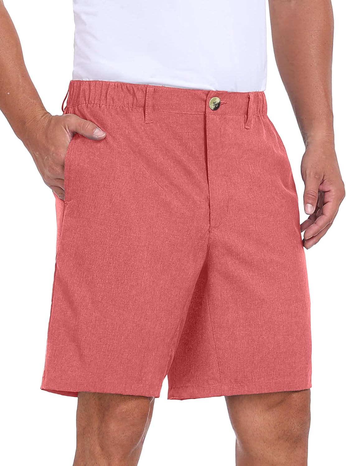 Little Donkey Andy Men's Bermuda 9 Inch Lightweight Quick Dry Stretch Shorts Golf Hiking Travel
