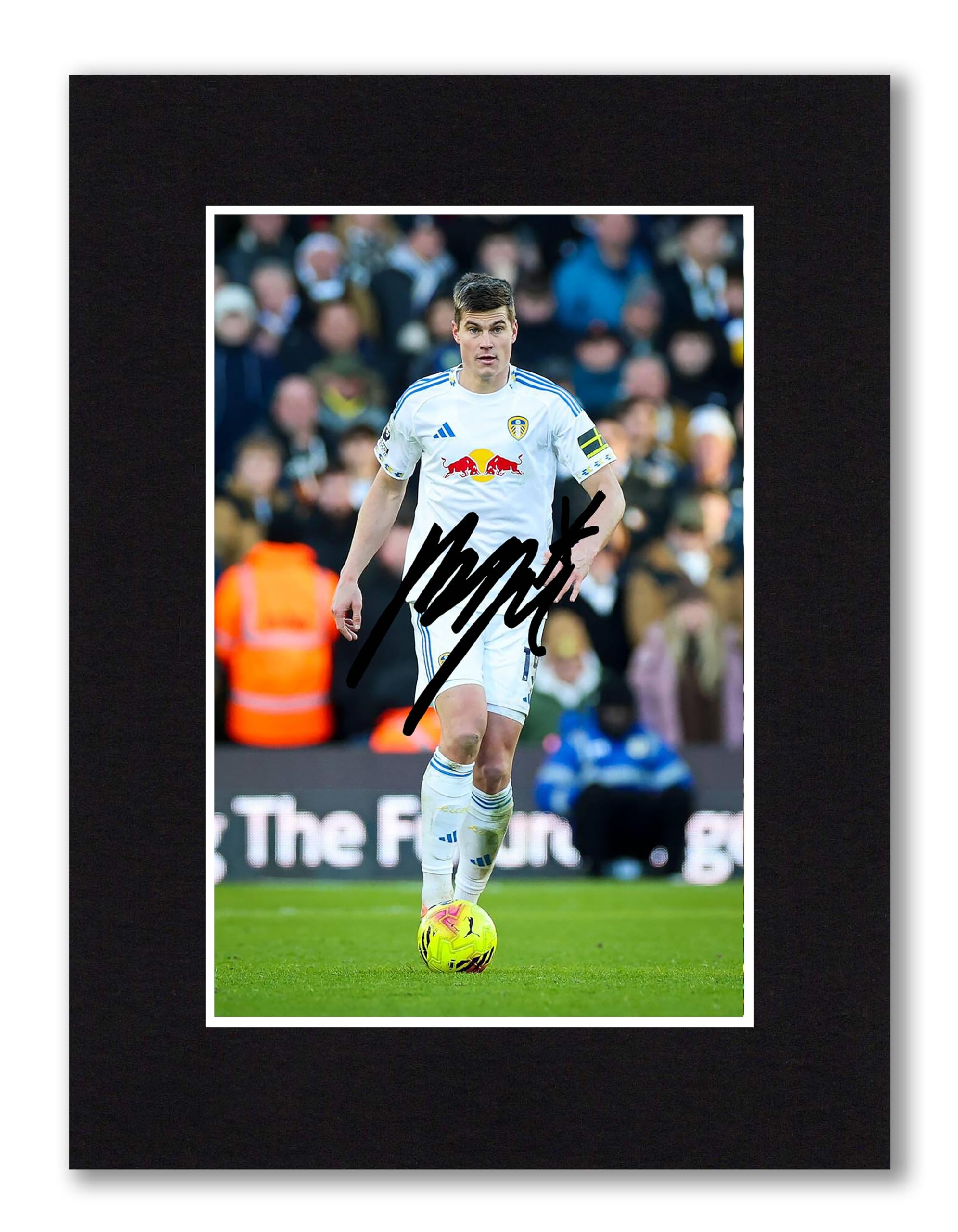 RJR PRINTS Jaka Bijol - Leeds United Signed 8x6 Inch Mounted Photo Print With Pre Printed Signature That Would Make A Great Gift For Any Fan And Is Ready To Be Framed
