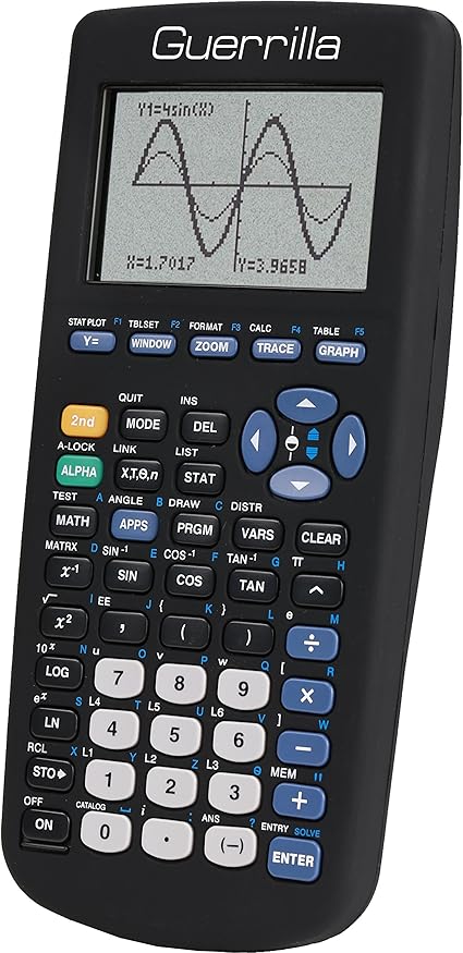 Amazon.com: Guerrilla TI83BLKSC Silicone Case for Texas Instruments TI ...