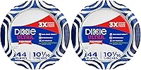 Vista 12 de Dixie Platos de papel ultra grandes, 10 pulgadas, 172 unidades (4 paquetes de 43 platos), 3 veces más fuertes, resistentes, aptos para microondas, a