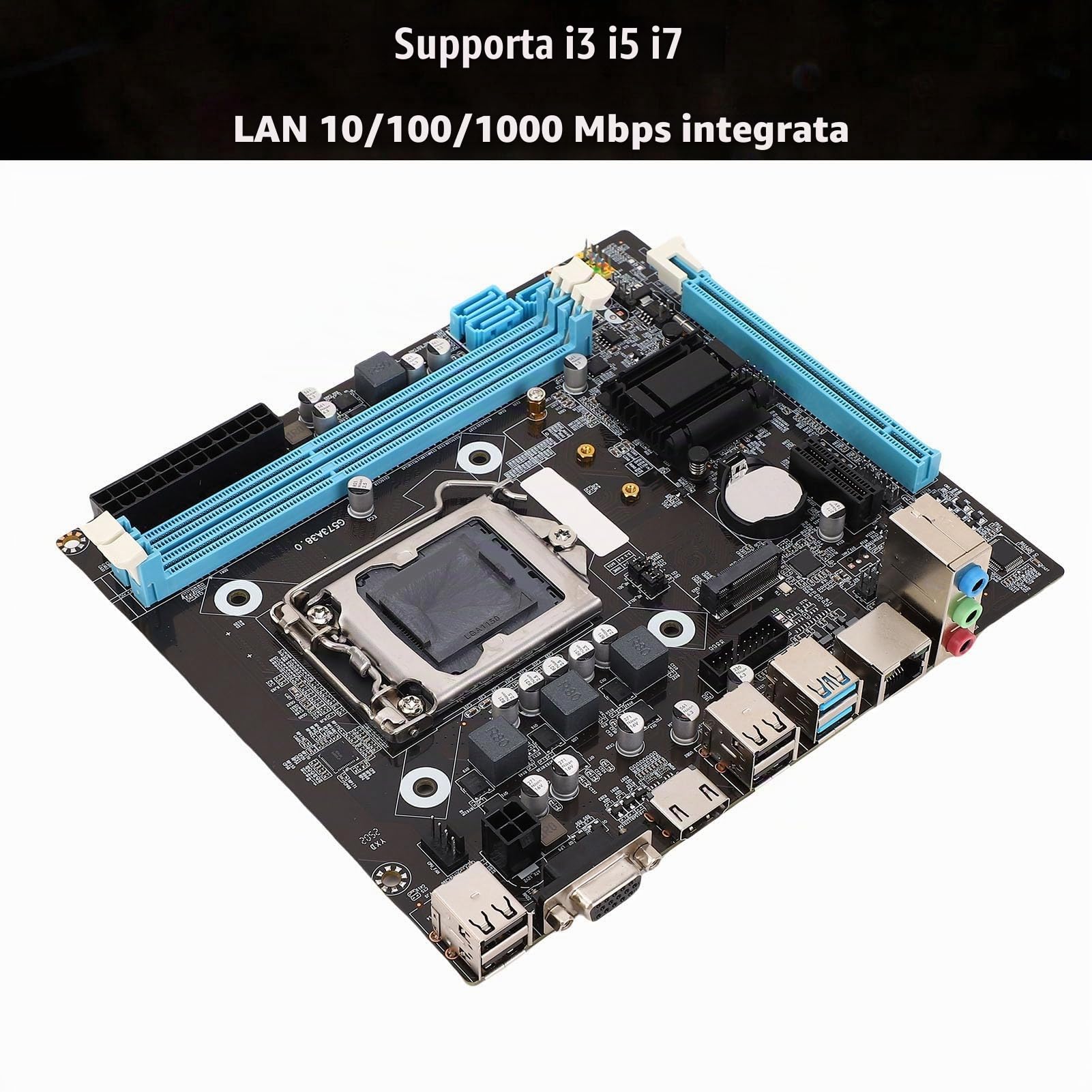 Scheda Madre H81 LGA1150 per Computer Desktop, ATX da Gioco, DDR3 a Doppio Canale, M.2 NVMe, PCIe NGFF SATA 6Gb/s