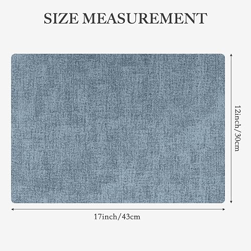 Miniatura 6 de Juego de 4 manteles individuales de piel sintética resistentes al calor, impermeables, a prueba de aceite, lavables, para comedor, cocina, comedor,