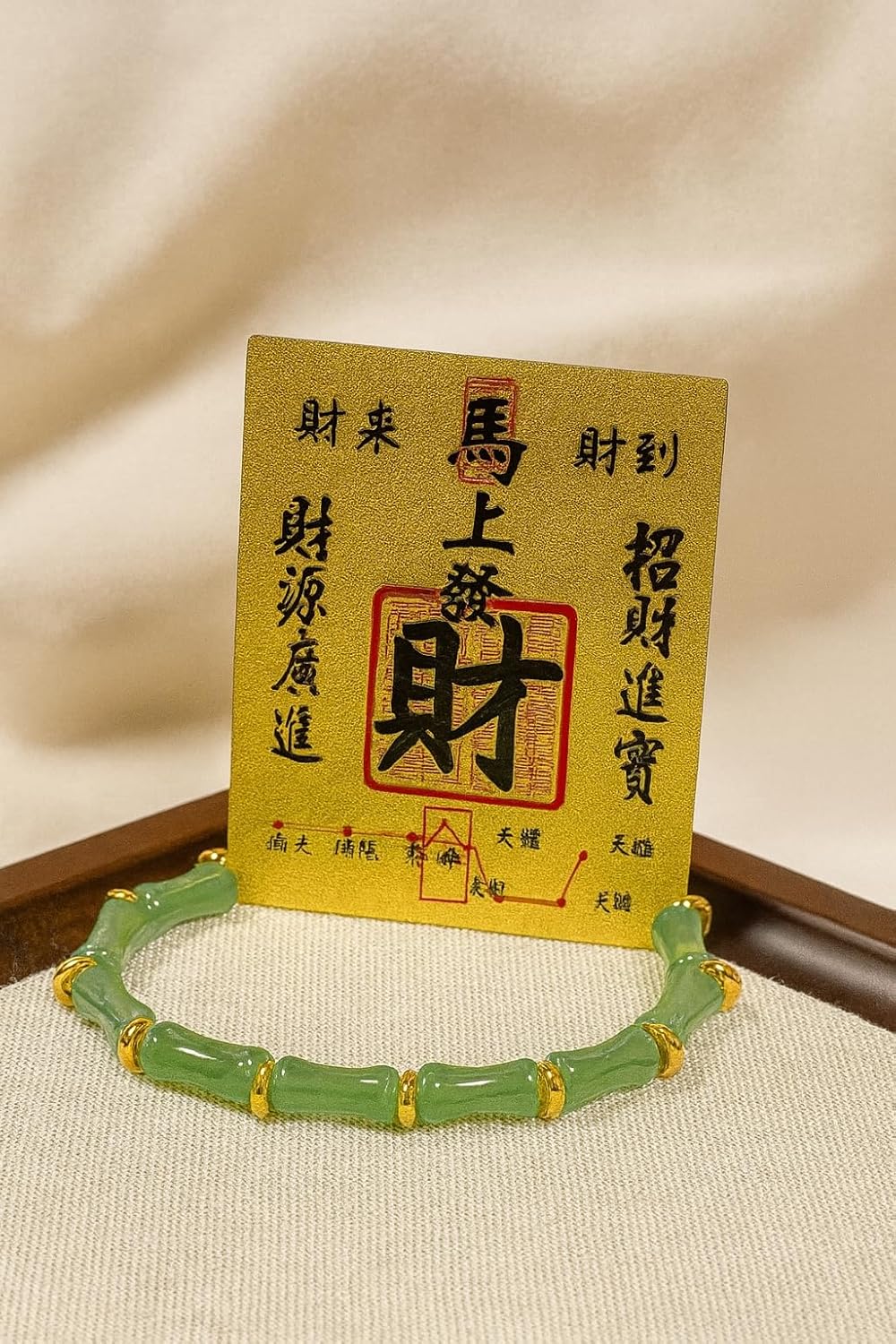 Feng Shui Bracelet, Green Jade Gold Beads Stretch Protection Money Bracelet Wealth For Women Trendy Dainty Waterproof Abundance Rich Fortune Spiritual Jewelry Gift - Image 7