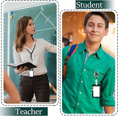 Miniatura 6 de Portatarjetas de identificación, lindo cordón para profesor de hongos polilla con soporte de identificación, soporte para credencial de profesor,