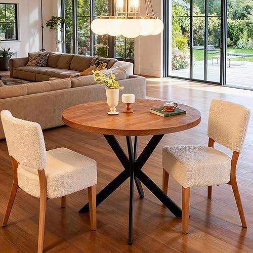 Miniatura 21 de Juego de 2 sillas de comedor apilables, sillas auxiliares de cocina tapizadas de tela moderna, silla de comedor moderna de mediados de siglo con