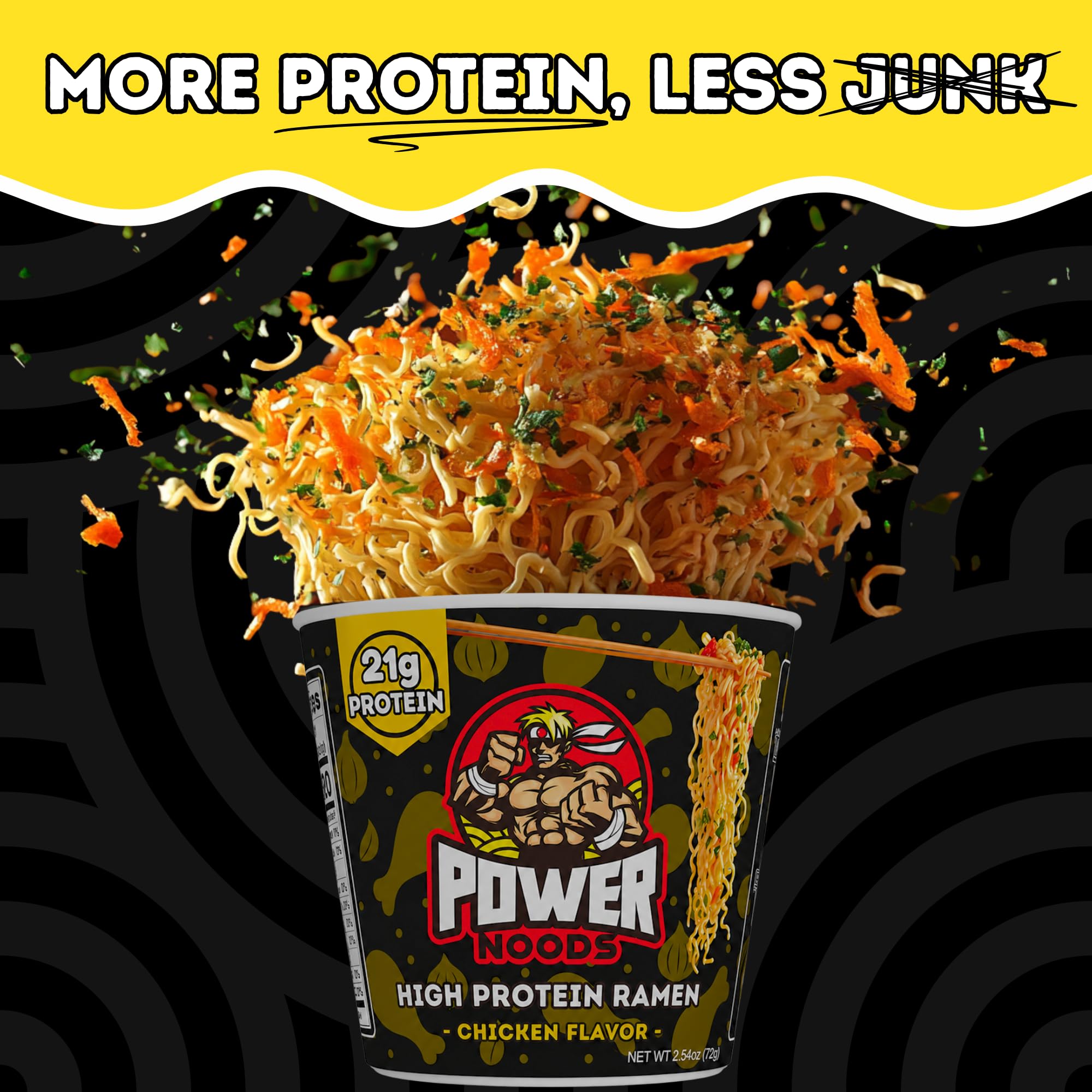 Power Noods Ramen de proteínas (paquete de 12)