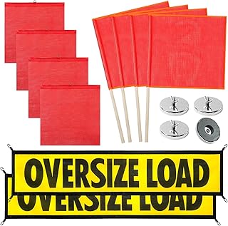 14 Pcs Magnetic Oversize Load Sign Kit for Trucks Trailer